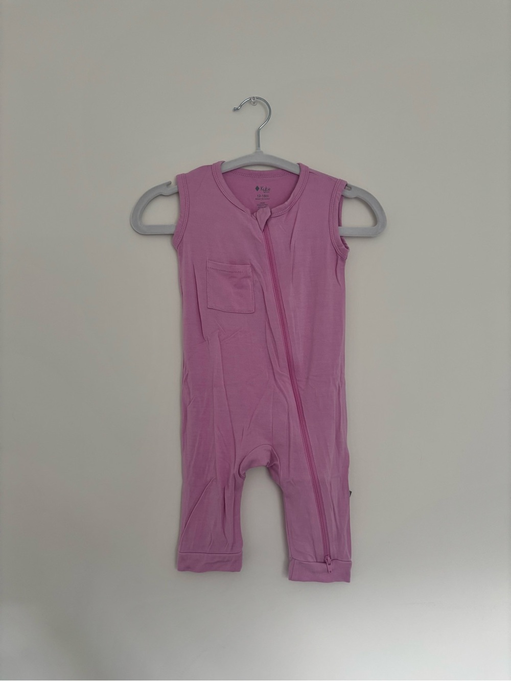 Kyte Baby Zippered Sleeveless Romper in Bubblegum